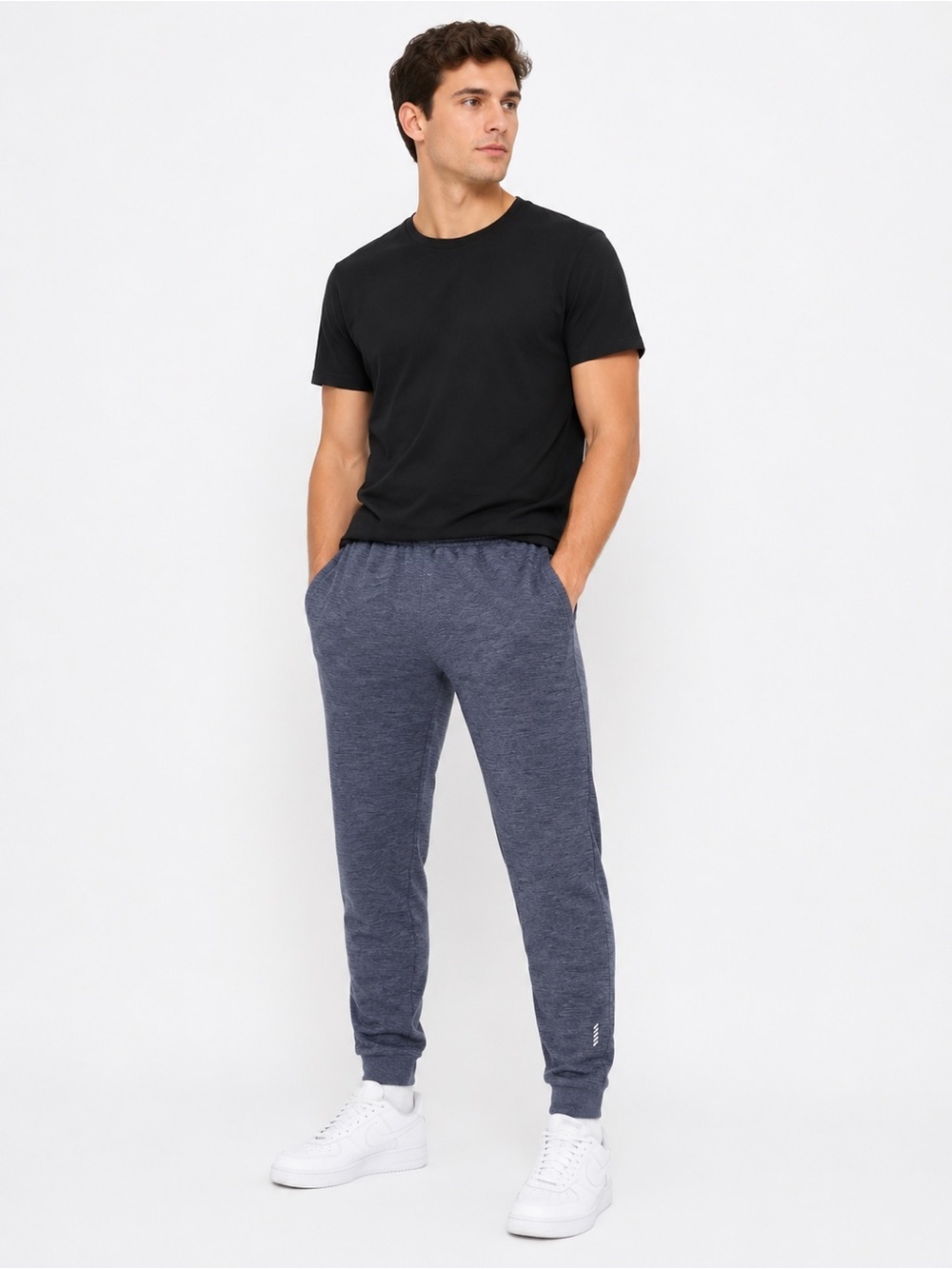 Balance Collection Men’s Heather Blue Performance Jogger Sweatpants